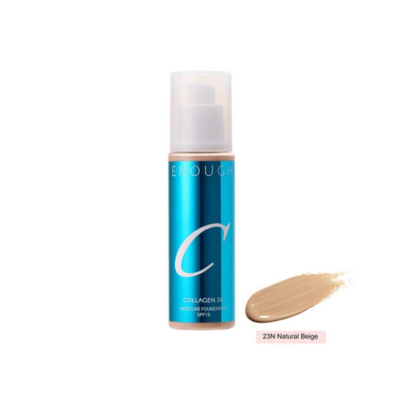 Основа тональная для лица с коллагеном COLLAGEN 3X Moisture Foundation SPF 15 23N, ENOUGH, 100 мл
