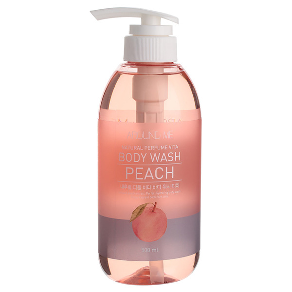 Гель для душа с экстрактом персика Around Me Perfumed Vita Body Wash Peach (Mini), Welcos, 30 мл