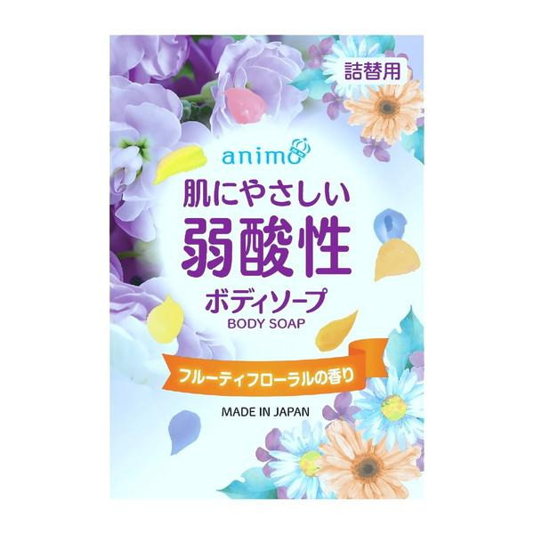 Слабокислотное жидкое мыло для тела (с фруктово-цветочным ароматом)  Animo Fruity Floral, Rocket Soap, 340 мл (мягкая упаковка)
