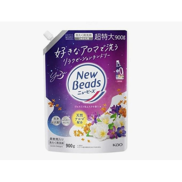 Жидкое средство для стирки, New Beads Yoru, KAO, 900 г (сменная упаковка)