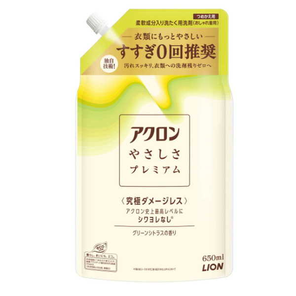 Жидкое средство для стирки деликатных тканей (премиальная формула без полоскания), Akron Kindness Premium, LION, 650 мл