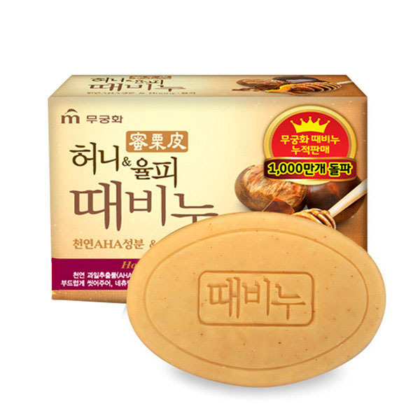 Мыло-скраб с экстрактом меда и каштана Honey & Chestnut Scrub Soap, MUKUNGHWA   100 г