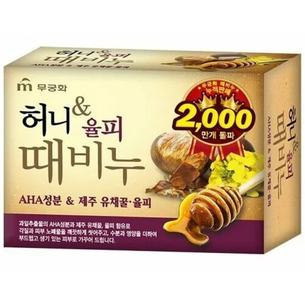 Мыло-скраб с экстрактом меда и каштана Honey & Chestnut Scrub Soap, MUKUNGHWA   100 г