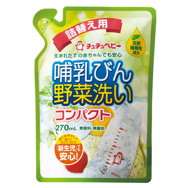 Жидкое средство для мытья детских бутылочек, детской посуды, овощей и фруктов, CHU-CHU Baby 270 мл (мягкая упаковка)