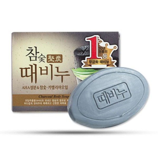 Мыло-скраб с древесным углем Hardwood Charcoal Scrub Soap, MUKUNGHWA  100 г