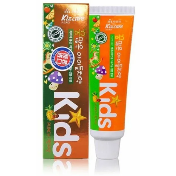 Детская зубная паста с ярким тропическим вкусом Kizcare Kids Toothpaste Punch, MUKUNGHWA  80 мл
