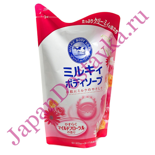 Молочное мыло с аминокислотами шелка Milky Body Soap, COW BRAND 430 мл (сменная упаковка)