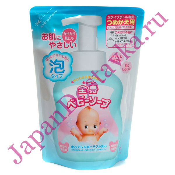 Детское пенящееся мыло для тела Kewpie, COW BRAND 350 мл (сменная упаковка)