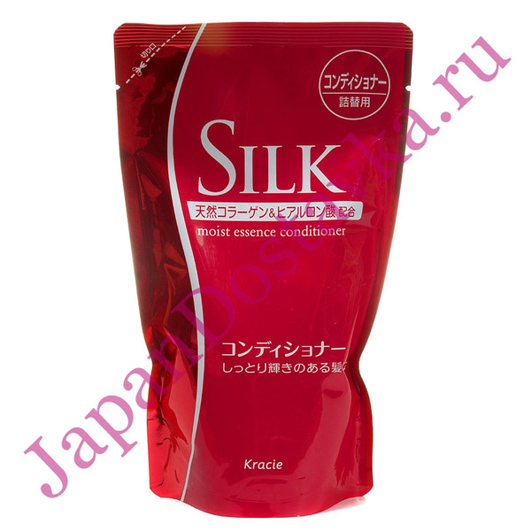 Увлажняющий кондиционер для волос с природным коллагеном Silk, KRACIE 350 мл