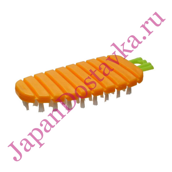 Щетка для мытья овощей и мелкосетчатой посуды Морковка (оранжевая), KOKUBO  1 шт