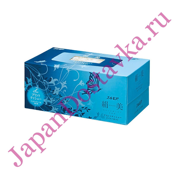 Бумажные двухслойные гигиенические салфетки Kinu-bi Kami Shodji, ELLEMOI 200 шт.