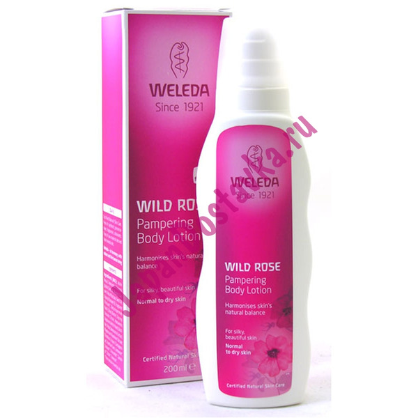 Розовое гармонизирующее молочко для тела, WELEDA, 200мл