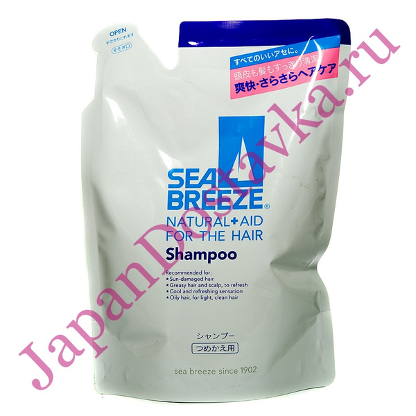 Шампунь для жирной кожи головы и всех типов волос Sea Breeze, SHISEIDO 400 мл (запаска)