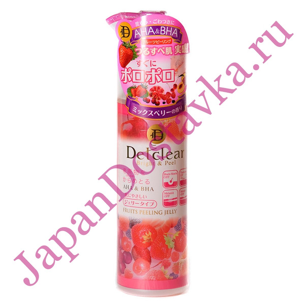 Очищающий пилинг-гель AHA&BHA Fruits Peeling Jelly, MEISHOKU 180 мл (с ароматом ягод)