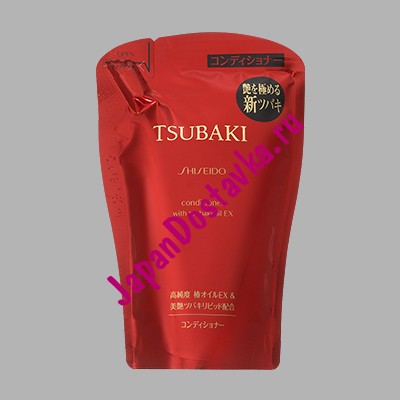 Шампунь для поврежденных волос с маслом камелии Tsubaki, SHISEIDO 400 мл (сменный блок)