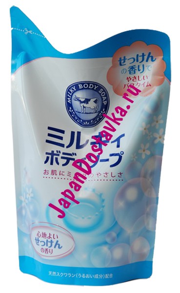 Молочное мыло для тела Milky Body Soap - аромат белых цветов, COW BRAND (сменная упаковка) 430 мл