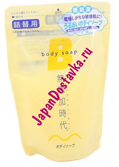 Жидкое мыло для тела без добавок Mutenka Jidai Body Soap, REAL 400 мл (сменный блок)