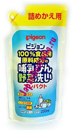 Средство для мытья детской посуды, овощей и фруктов PIGEON, 250 мл (сменная упаковка)