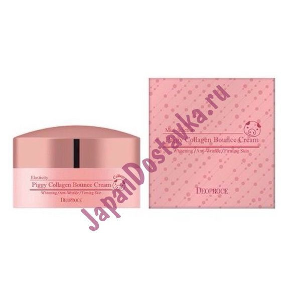 Крем для лица с коллагеном PIGGY COLLAGEN BOUNCE CREAM, DEOPROCE  100 мл