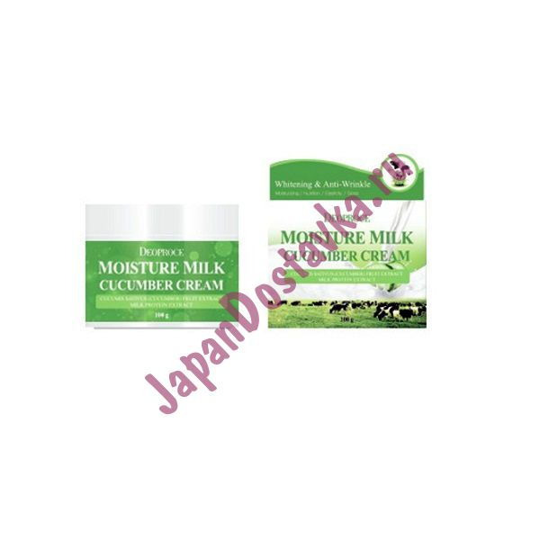 Крем для лица увлажняющий с экстрактом огурца Moisture Milk Cucumber Cream, DEOPROCE 100 мл