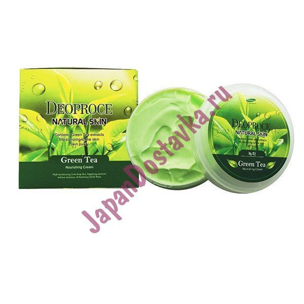 Крем для лица и тела с экстрактом зеленого чая NATURAL SKIN Green tea nourishing cream, DEOPROCE 100 мл