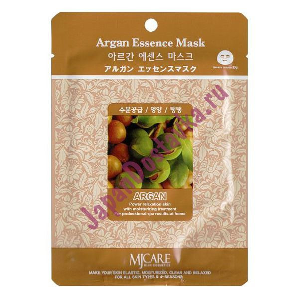 Маска тканевая с маслом арганы Argana Essence Mask, MIJIN 23 мл