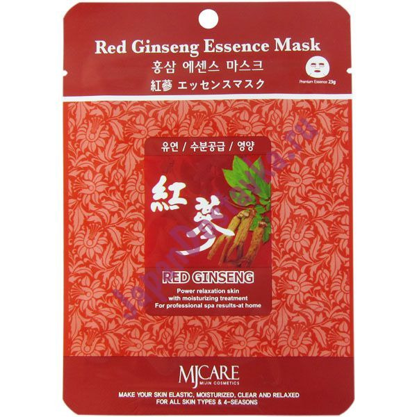 Маска тканевая с экстрактом красного женьшеня Red Ginseng Essence Mask, MIJIN 23 мл