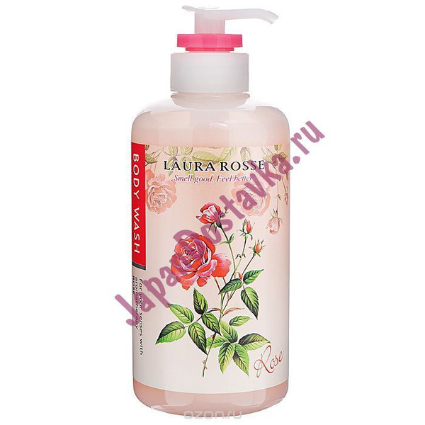 Жидкое мыло для тела Ароматерапия - Роза, LAURA ROSSE 500 мл