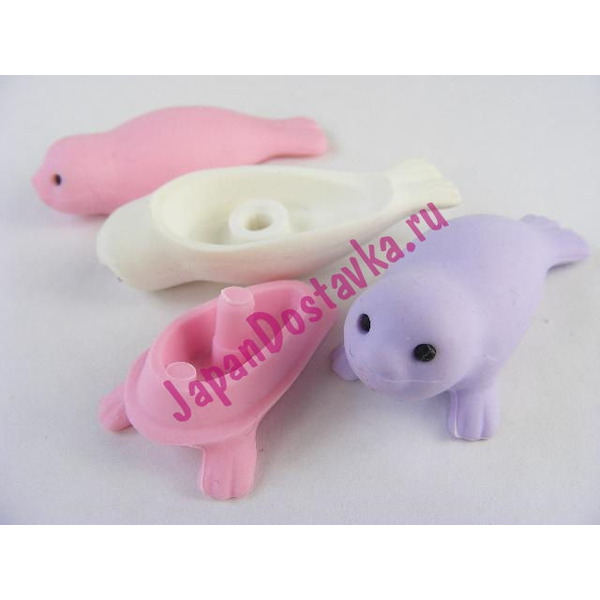 Сувенирный набор 3D-ластиков Морские животные, IWAKO (7 шт.)