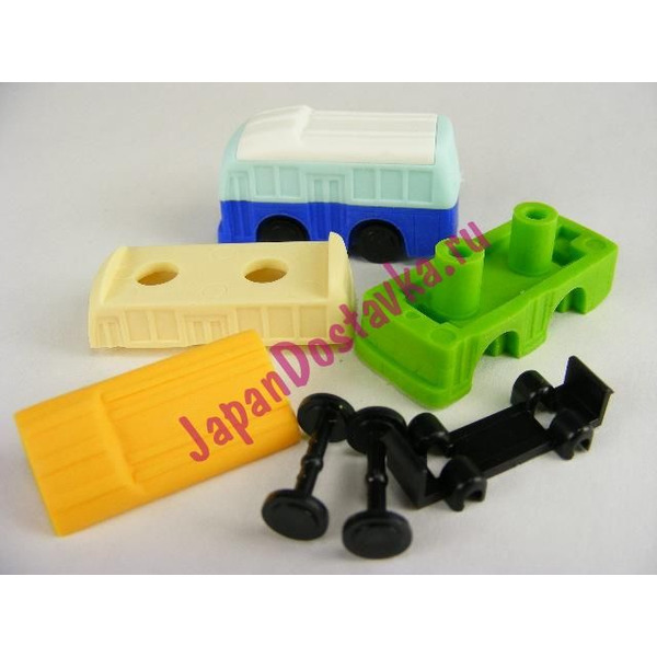Сувенирный набор 3D-ластиков Транспорт, IWAKO (7 шт.)