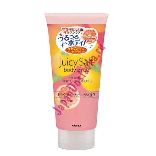 Скраб для тела на основе соли с ароматом розового грейпфрута Juicy Salt, UTENA 300 г