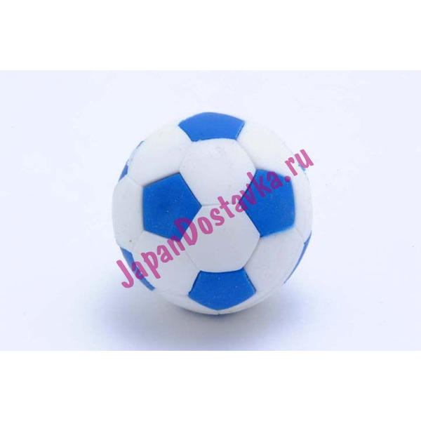 Фигурный 3D ластик Футбольный мяч, IWAKO (синий, красный, черный или зеленый) 1 шт.