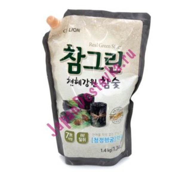 Средство для посуды, фруктов, овощей  Древесный Уголь Chamgreen, CJ LION ( ) сменная упаковка 1350 мл