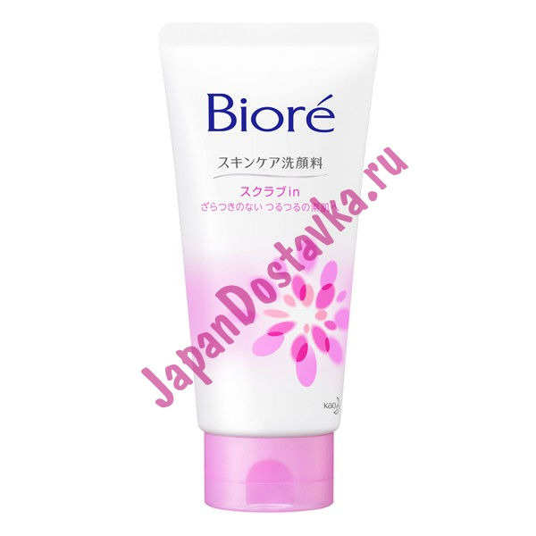 Пенка-скраб для лица с цветочным ароматом Biore Scrub In, KAO 130 г