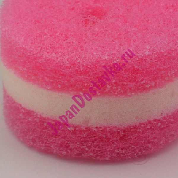 Губка для мытья посуды с антипригарным покрытием (розовая или желтая), AISEN 1 шт.