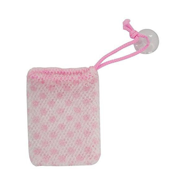 Сеточка-держатель для мыла, на присоске, розовая, KOKUBO  1 шт