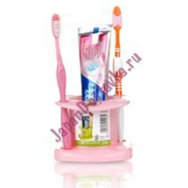 Подставка для зубных щеток и пасты INOMATA (розовая)