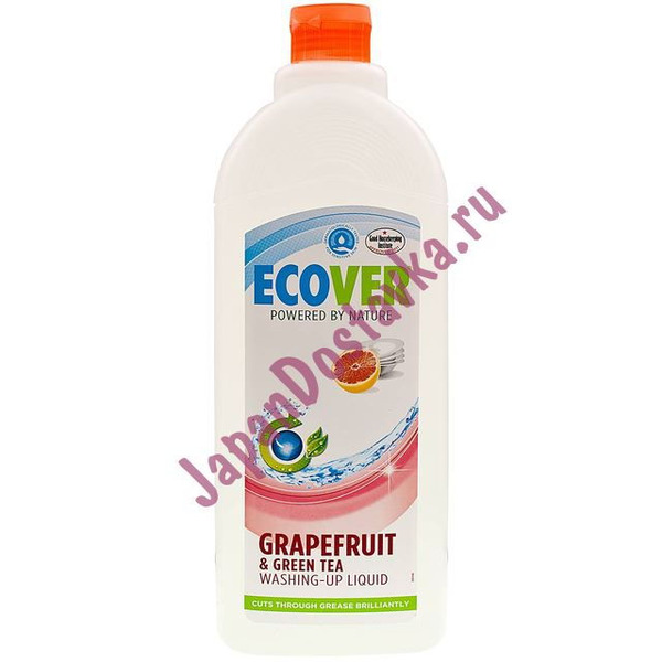 Экологическая жидкость для мытья посуды (грейпфрут и зеленый чай), ECOVER 500 мл