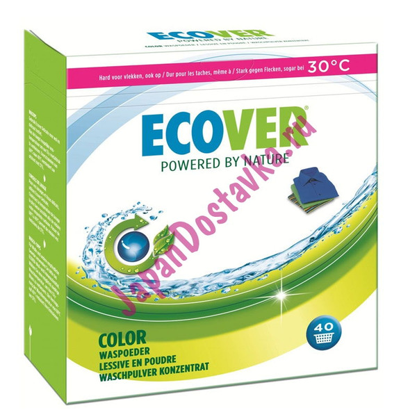 Экологический стиральный порошок-концентрат для цветного белья, ECOVER 3 кг