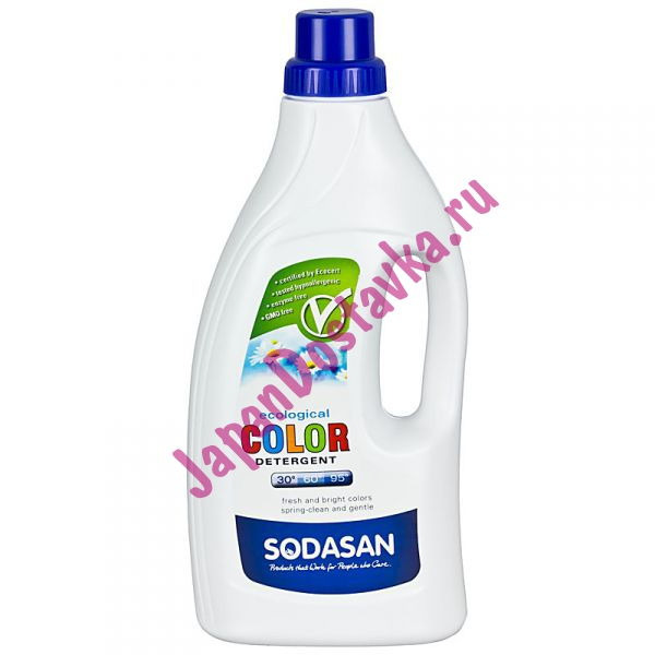 Жидкое средство для стирки цветных вещей, SODASAN 1,5 л