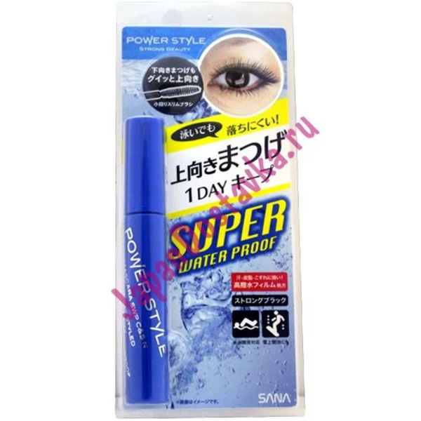 Водостойкая тушь с эффектом подкручивания и разделения ресниц Power Style Mascara Super Water Proof Curl & Separate (черная), SANA  8 г