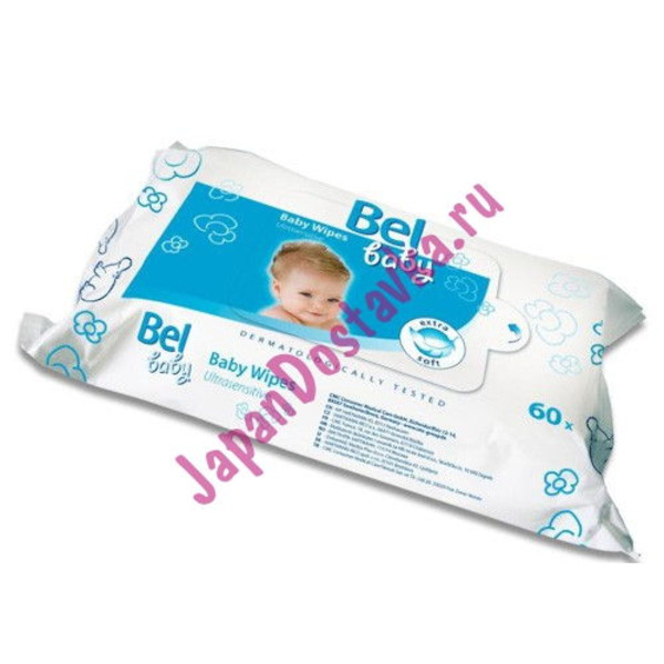Влажные салфетки Bel Baby для чувствительной кожи, HARTMANN  60 шт.