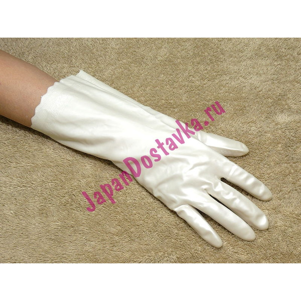Виниловые хозяйственные перчатки Family Soft and Beauty (средней толщины), ST (белые, размер S)