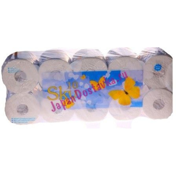 Трехслойная туалетная бумага с ароматом ментола Sky (в индивидуальной упаковке), Gotaiyo 10 рулонов