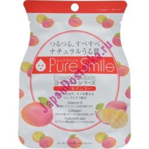 Смягчающая маска для лица на йогуртовой основе Yogurt mask, PURE SMILE 1 шт. 23 мл  (с экстрактом яблока и манго)