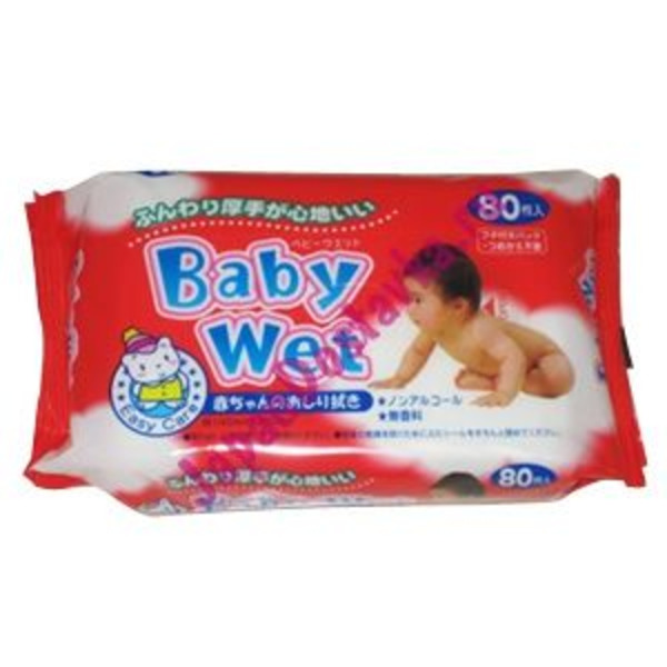Влажные салфетки для ухода за нежной кожей тела малышей Easy Сare, SHOWA SIKO 80 шт.