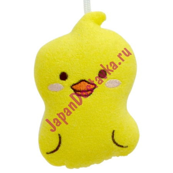 Детская мочалка-спонж для мытья тела Желтый Утенок, Furocco Kids KOKUBO