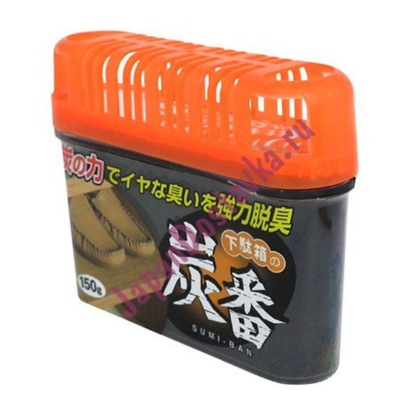 Дезодорант-поглотитель запахов для обувных шкафов (с древесным углём), KOKUBO  150 г