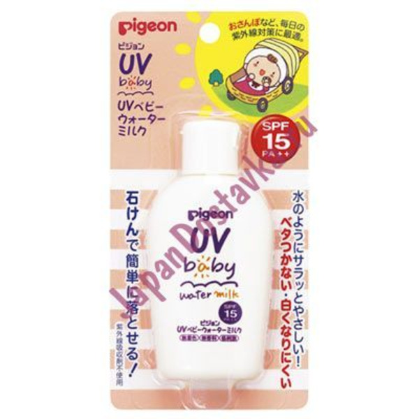 Детское солнцезащитное увлажняющее молочко с рождения UV SPF 15 PA++ , PIGEON 60 г