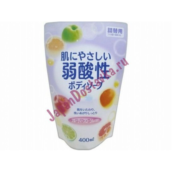 Жидкое мыло для тела с фруктово-цветочным ароматом , EORIA 400 мл  (запаска)